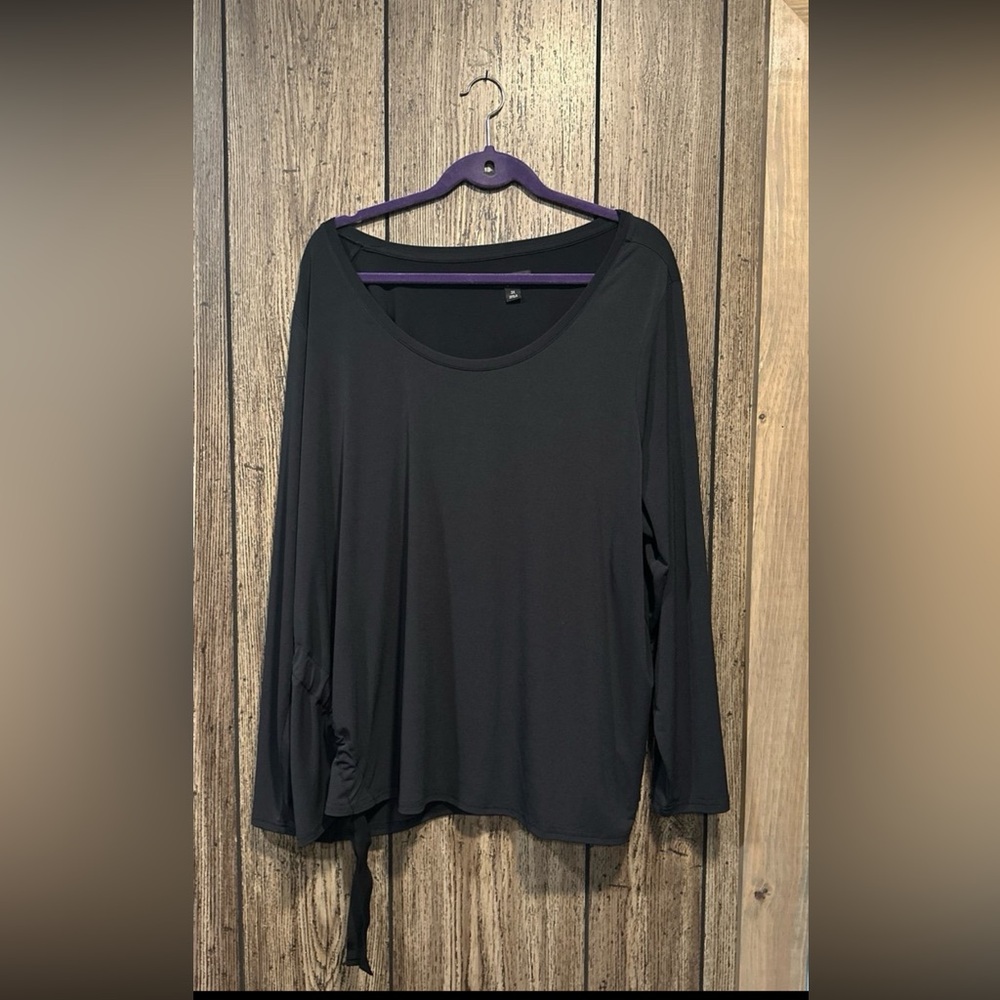 J Jason Wu Long Sleeve Drape Front Shirt